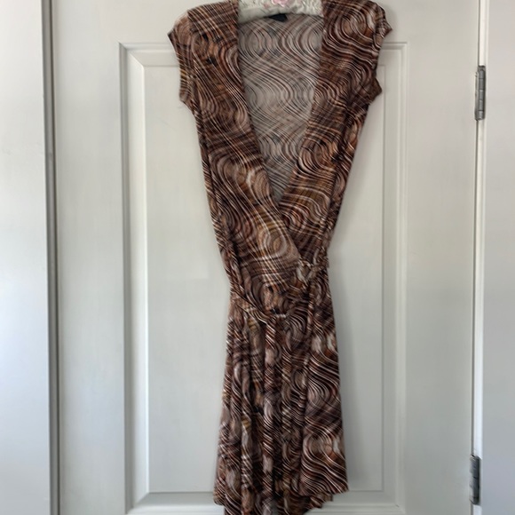 The Limited Dresses The Limited Ladies Brown Wrap Dress Poshmark